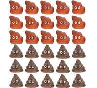 Toyvian Fake Poop Toy: 60Pcs Prank Realistic Poo Shaped Stress Pooping Favors Sensory Funny Joke Trick Stool Floating Scary for Halloween April Fools Day