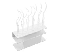 Toyvian False Eyelash Display Rack in White Plastic for Convenient Try-on and Storage Eyelash Styling Accessory for Makeup Studios and Other Settings