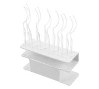 Toyvian False Eyelash Display Stand 1 White Holder and 12 Try-On Sticks, Eyelash Merchandising and Application Tool for Salon and Personal Lash Styling
