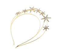 Toyvian Fashion Star Headband Rhinestone Crystal Crown Hair Accessory for Women Girls