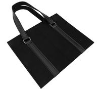 Toyvian Felt Wine Bottle Carrier Bag for Bottles Black Storage Pouch with Carry Handle Divided Wine Holders for Home Organization and Giving