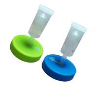 Toyvian Fermenting Kit Lids Wide Mouth Mason Jar Covers Green Blue Airtight Gas Release Detachable Easy-clean Fermenter Lid for Sauerkraut Kimchi Pickles