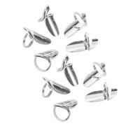 Toyvian Finger Jewelry for Nails, 10pcs Alloy Fingernail Rings, Stylish Silver Nail Covers, Reusable for Social Events