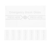 Toyvian Fire Alarm Break Glass Replacement Cover Universal Compatibility for 8pcs Manual Call Point with Quick Response Design Heat Resistant Glass, for Factories and Public Areas