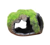 Toyvian Fish Tank Shrimp Shelter Aquarium Ornament with Moss Decor Unique Hideout for Fish Shrimp Habitat for Aquatic Environments