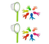 Toyvian Fishing Game Set: 2pcs Swimming Pool Games Fishing Toys for Bathtub Shower Water Table Beach Water Toy