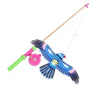 Toyvian Fishing Rod Kite Easy to Fly Fishing Rod Style Vivid Butterfly Swallow Parrot Outdoor Toy Lightweight and Portable Fun Boys and Girls for Summer Beach Park Activities Random Color Design