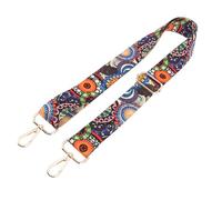 Toyvian Floral Pattern Adjustable Banjo Replacement Belt with Wide Shoulder Strap and Metal Hooks for Banjo Players