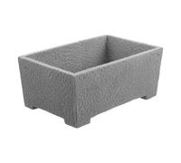 Toyvian Flower Pot Planter Rectangular with Modern Elegant Craftsmanship with Saucer Stone Multi-functional Easy Maintenance for Bonsai Tree and Flower Indoor and Garden Container