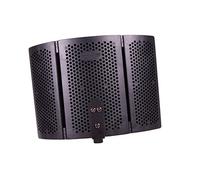 Toyvian Foldable Abs Microphone Wind Screen with Windshield Net and Mic Filter for Studio Recording, Vocal Booth Acoustic Treatment, Suitable for Singing and Podcasting