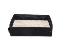Toyvian Foldable Cat Litter Box Comfortable Cat Toilet for Easy Cleaning Black for Tidy Homes and Pet Comfort