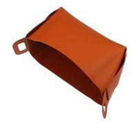 Toyvian Foldable PU Leather Desktop Storage Box Organizer Tray for Keys Coins Jewelry Makeup Accessories Multi-Function Sundries Holder with Smooth Surface and Flat Base for Office Decor