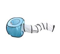 Toyvian Foldable S-shaped Cat Tunnel Blue Interactive Pet Tube for Indoor Cats and Kittens Space-saving Play Tunnel for Happy Active Pets
