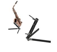 Toyvian Foldable Saxophone Stand for Alto Tenor Sax Portable Quality Rubber Foot Locking Mechanism