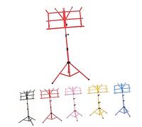 Toyvian Folding Music Sheet Tripod Stand Holder Multi-angle Viewing for Travel Guitar Music Folders