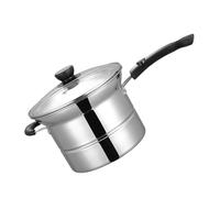Toyvian Food Grade Stainless Steel Complementary Food Pot Multi-Functional Home Cooking Steamer with Double Design for Milk Sauces and Instant Noodles