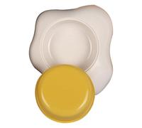 Toyvian Food Water Bowl Pet Bowl Egg Shape Wide Bottom Plastic Not Easy to Turn over Keep The Floor Clean Gift for Friends Or Family Who Have Pets