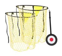Toyvian Football Training Net with Target Zones for Accuracy Improvement Polyester Soccer Goal Practice Nets for Freekicks Shooting Drills Easy Installation Compact Storage Yellow Target