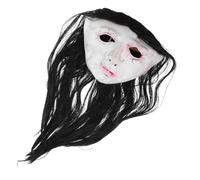 Toyvian Full Face Horror Mask for Halloween Parties Realistic Scary Female Ghost Head Cover Latex Costume Prop for Masquerade Haunted House and Horror Movie Shoots