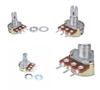 Toyvian Full Size B10K Potentiometer Long Knurled Split Shaft 3-Pin Carbon Film Adjustable Resistor for Electric Bass Guitar Volume and Tone Control Fits Most Knobs