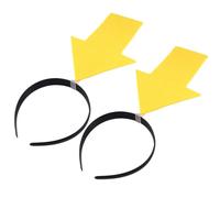 Toyvian Funny Arrow Headband Boppers, 2pcs Creative Arrow Shaped Headgear Yellow Halloween Hair Hoop Birthday Parties And Carnivals for Photoshoot Props Party Supplies