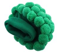 Toyvian Funny Broccoli Costume Hat Knitted Crochet Vegetable Hat with Large Pom Pom, Green Broccoli Themed Holiday Dress-up Headwear and Adults