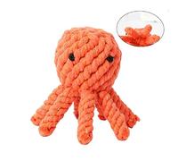 Toyvian Funny Cotton Rope Octopus Dog Bite Durable Pet Chewing Plaything for Dogs and Cats Reduces Boredom and Destructive Behavior Orange