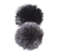 Toyvian Furry Microphone Windscreen 4Pcs Mini Wind Muff Covers for Wireless Lavalier Mic Outdoor Noise Shield