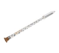 Toyvian G Tuning Vertical Blowing Chinese Bawu Ethnic Wind Instrument Detachable Porcelain Style for Folk Music Performance