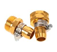Toyvian Garden Hose Connectors Internal and External Threaded Connectors 2pcs Aluminium Quick Installation for Secure Water Hose Repair Suitable for Watering Flowers and Plants