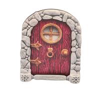 Toyvian Garden Wooden Craft Fairy Door Fairy Door for Outdoor Indoor Decor Durable Miniature Door for Dollhouse Garden Decoration for Tree Stumps Landscapes