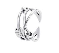 Toyvian Geometric Cross Irregular Opening Fidget for Women Alloy Finger Jewelry Anxiety Chic Knuckle Accessory Stylish Gift for Birthdays and Holidays