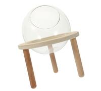Toyvian Glass Ball Bathroom Hamster Bath Container Stairs for Cage Internal Use for Hamster Digging and Cleaning