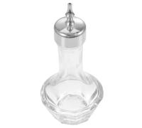 Toyvian Glass Bitters Bottle with Silver Lid Delicate Cocktail Mixer for Absinthe Bitter Essence Water Sturdy Glass Container for Home Bar Party Restaurant Use