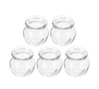 Toyvian Glass Cupping Set with Thickened Glass Cups 5 Pcs for Home Use Versatile Application for Muscle Relaxation and Traditional Chinese Fire Cupping Therapy
