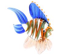 Toyvian Glass Fish Miniature Stained Glass Handmade Fish Decoration for Desk and Aquarium Decorative Sea Creature Ornament