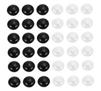 Toyvian Glass Go Chess Stones Flat Ceramic Beads Smooth Surface Lightweight Portable Gobang Game Pieces Compact Storage Safe for Chinese Board Game Accessory