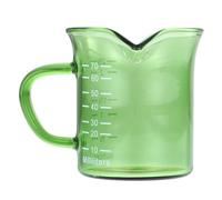 Toyvian Glass Milk Container with Double Spouts Transparent Beverage Cup for Coffee and Milk Clean Glass Measuring Mug for Home Use Decorative and Practical Liquid Holder