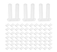Toyvian Glasses Fixing Kit Plastic Double Plug Sleeves 200PCS Clear 1.4x0.8x7.0mm Rimless Eyeglasses Parts for Daily Wear