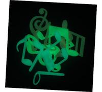 Toyvian Glow Dark Music Note Wall Decals Removable Self Adhesive Decorative Stickers for Bedroom Living DIY Wall Decor