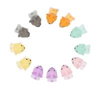 Toyvian Glow in The Dark Mini Dogs 12pcs Miniature Puppy Figurines Dog Ornaments Soft Resin Decorative Animal Ornaments