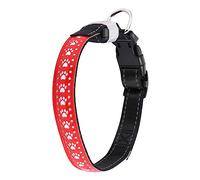 Toyvian Glowing Dog Collar Leather Dog Necklace Pet Supply for Led Pet Necklace