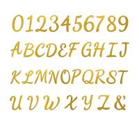 Toyvian Gold Glitter Alphabet Number Banner Large Sparkly Letters Numbers for Birthday Table Decorations Wedding Party Hanging Pendant Anniversary DIY Sign