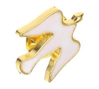 Toyvian Gold Plated White Dove Brooch Enamel Pin for Christian Faith Memorial Prayer and Peace Lapel Pin Church Accessories