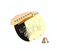 Toyvian Gold String Mandolin Tailpiece Screws Decorative Flower Pattern Chrome Material Easy String Change Replacement Part for Guitar Makers
