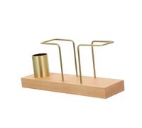 Toyvian Gold Tissue Rack and Toothpick Holder with Thick Base and Napkin Stand for Home Desktop Anti-Slip Design for Stable Kitchen and Dining Table Use