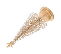 Toyvian Golden Iron Christmas Tree Lamp with Star Topper LED Lights Spiral Ornament Display Stand for Indoor Holiday Home Office Decor Versatile Xmas Night Light Without Battery