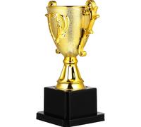 Toyvian Golden Mini Plastic Trophy Cup, Kids Award Trophies with Black Base, 14cm Winner Prize Trophy for Classroom Rewards, Sports Day, Football Basketball, Party Game Competitions