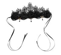 Toyvian Gothic Black Halloween Crown Headband for Women, Renaissance Style Hair Band, Cosplay Party Hair Accessory for Festival and Costume