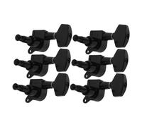 Toyvian Gotoh Tuners 6pcs Full-closed Guitar Tuning Keys for Acoustic Guitar, Zinc Alloy, Large Handle, Accurate Tuning, Black